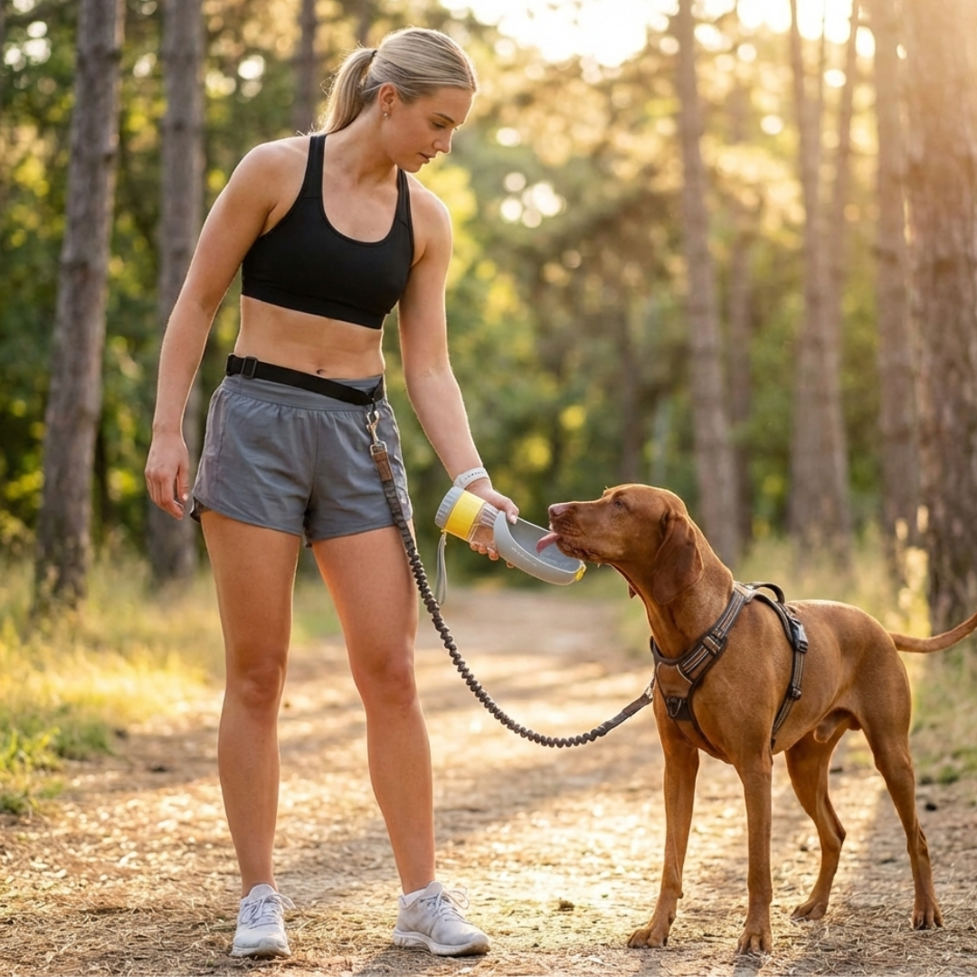 Botella Portátil para Perros – Agua y Comida 2 en 1