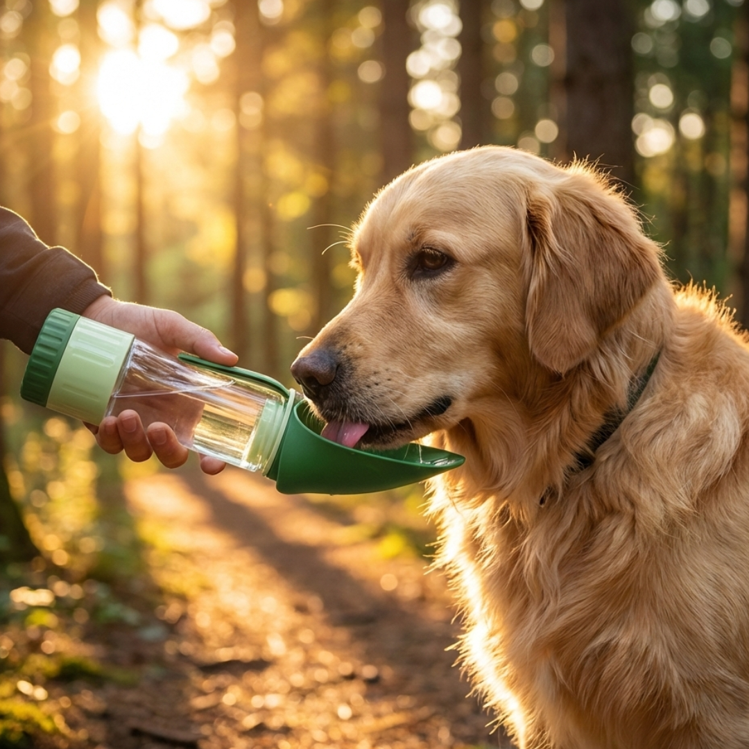 Botella Portátil para Perros – Agua y Comida 2 en 1
