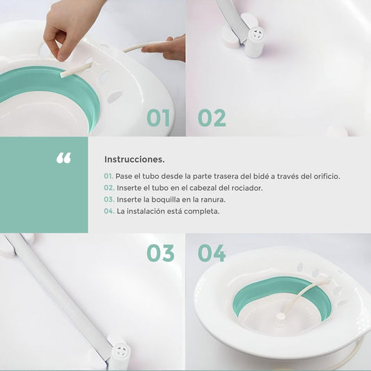 Bidet Portátil para el WC con Bomba Manual y Gancho – Higiene Íntima, Postparto y Hemorroides
