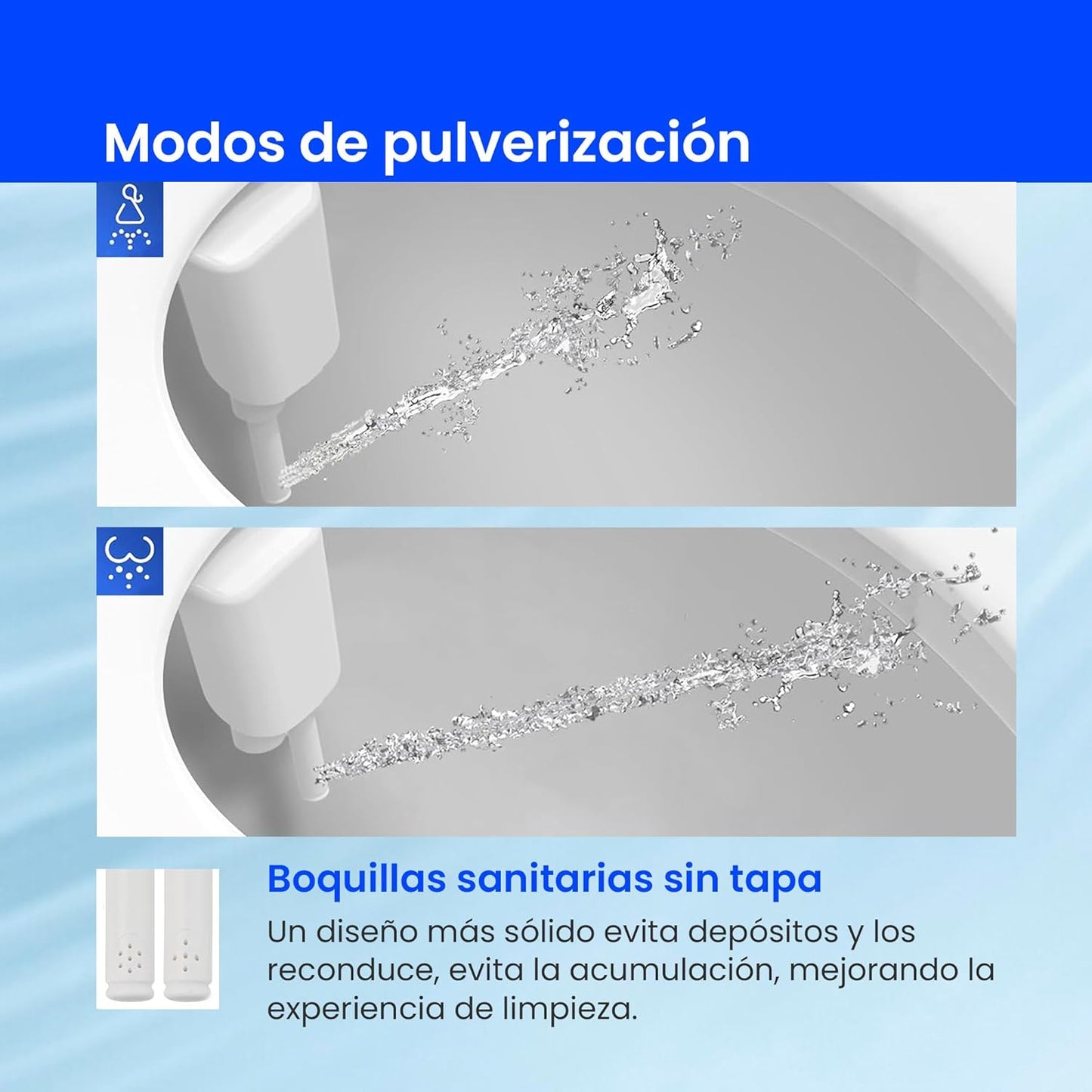 Bidet Japonés Manual para Inodoro – Accesorio WC sin Electricidad con Chorro de Agua Ajustable