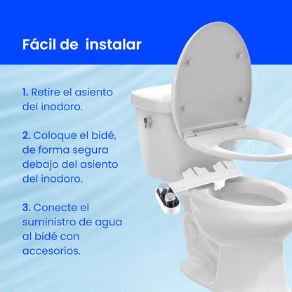 Bidet Japonés Manual para Inodoro – Accesorio WC sin Electricidad con Chorro de Agua Ajustable